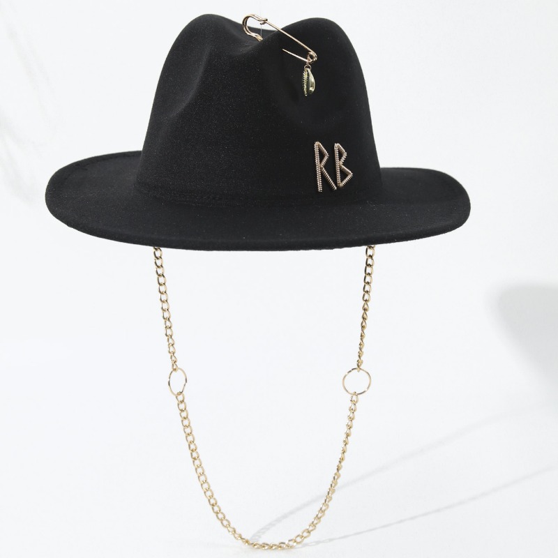 Fedora Hat Wool - Damski kapelusz fedora z wełnianego filcu