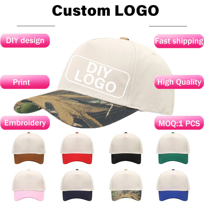 Baseball Cap Structured - Dwukolorowa, strukturalna czapka baseballowa z 5