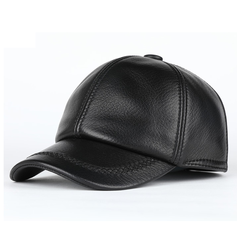 Baseball Cap Structured - Dorosła nowa czapka z prawdziwej skóry