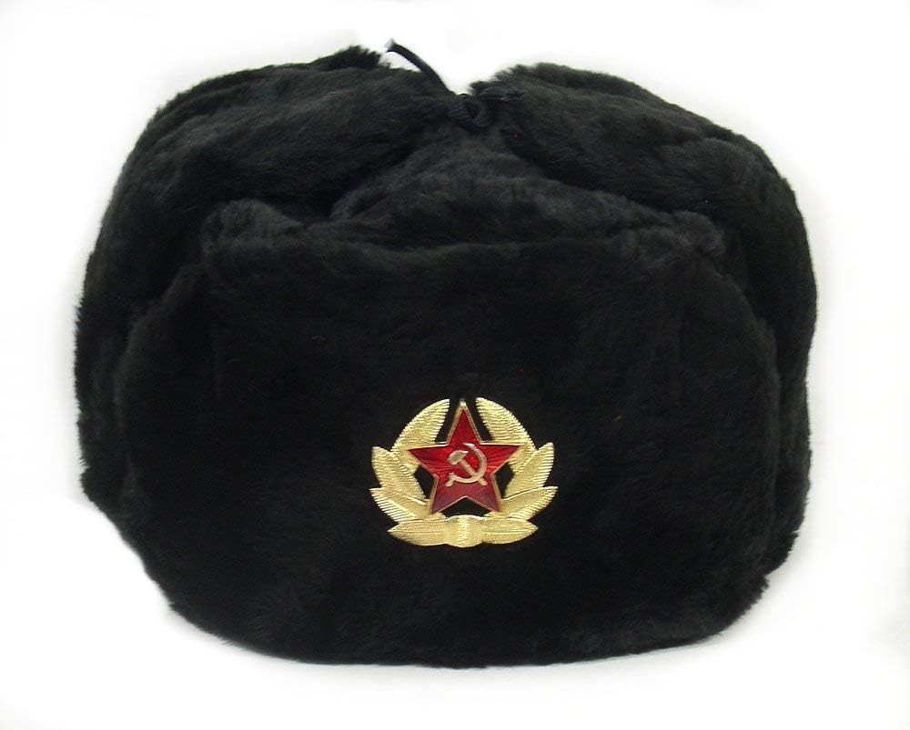 Trapper Hat Ear Flap - Rosyjski Kapelusz Armii Radzieckiej Odznaka Wojskowa