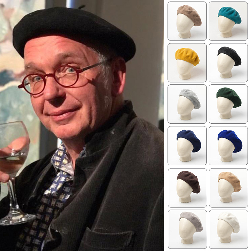 Beret French Wool - Mężczyźni kobiety wojskowy armia kapelusz żołnierza