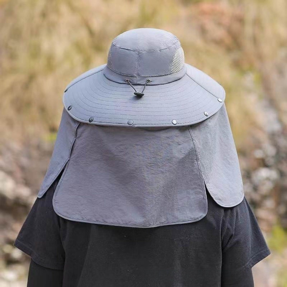Bucket Hat Cotton - Odpinany materiałowy kapelusz przeciwsłoneczny męski z