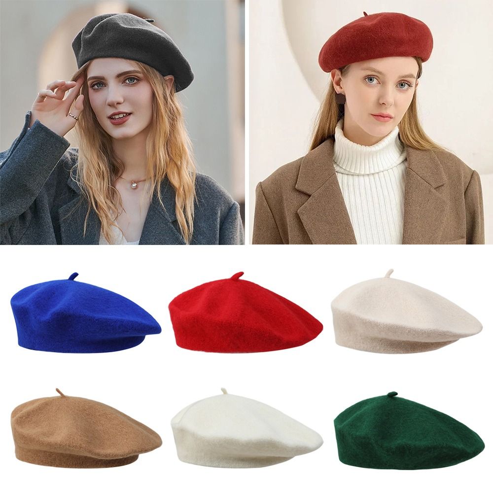 Beret French Wool - Nowa czapka unisex, mężczyźni, kobiety, wełniana