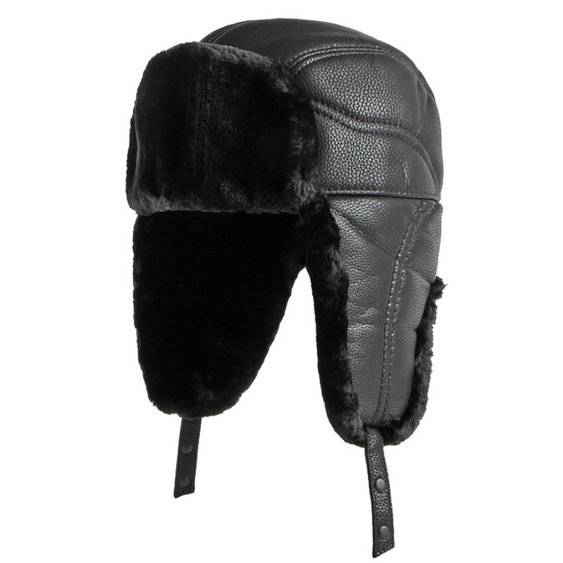 HT4002 nowy PU skóra rosyjski  – Trapper Hat Ear Flap recenzja i cena