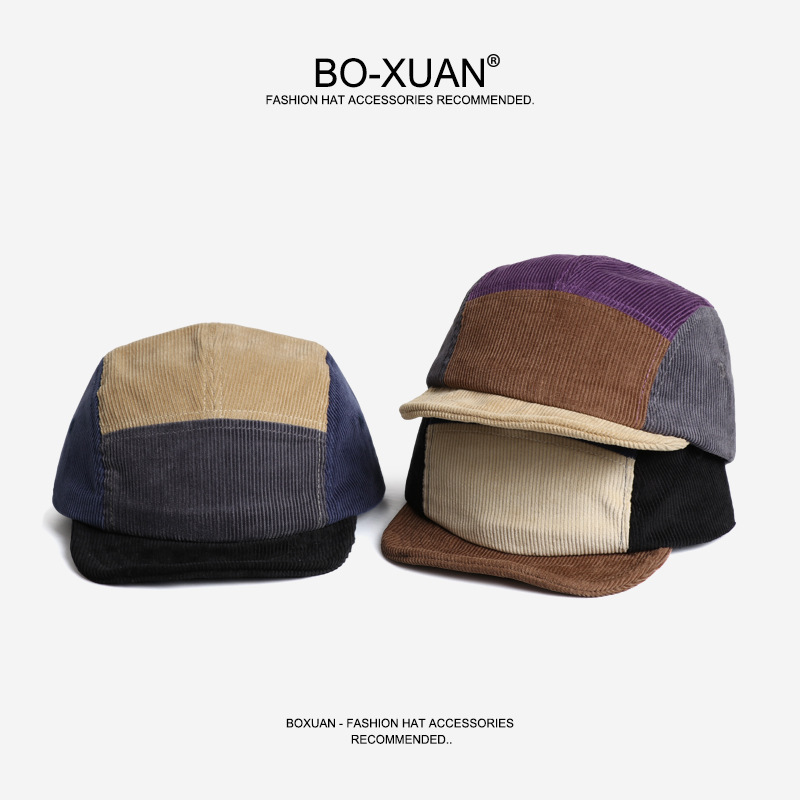 Retro krótkoosłonowe czapki ba – Corduroy Cap 5 Panel recenzja i cena