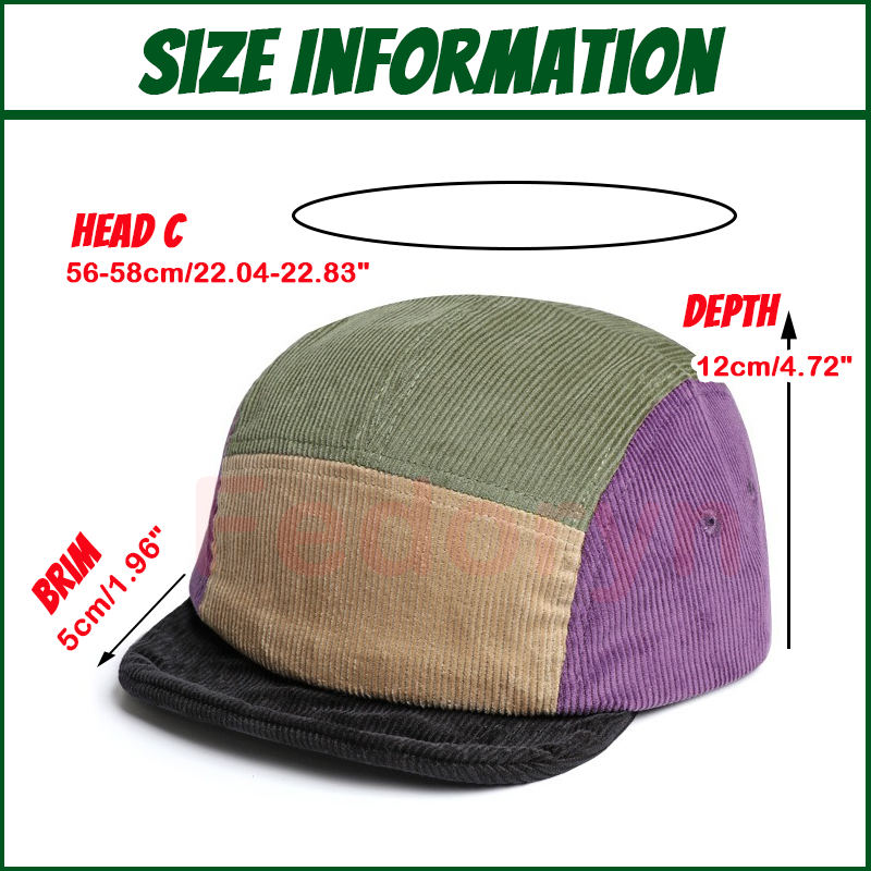 Fedoryn Personalizowana Haftow – Corduroy Cap 5 Panel recenzja i cena